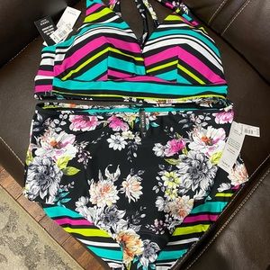 New reversible Torrid bikini bathing suit 1x - 2x